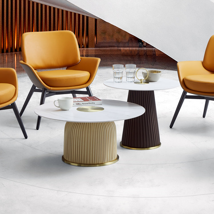 皮製小圓桌組合 Leather Round Table Combination 香港辦公室傢俬及設計工程中心 Branding Works Furniture & Office Design