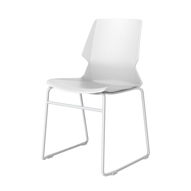 時尚餐桌椅,現代塑料一體成型座椅,搭配金屬或木質腿架。圖中展示藍色雪橇底座、橙色扶手款及黃色木腿款,適合家居或咖啡廳使用。Modern fashionable dining chairs with ergonomic molded plastic seats and metal or wood legs. Shown in blue sled base, orange with arms, and yellow wood legs variants for home or cafe.