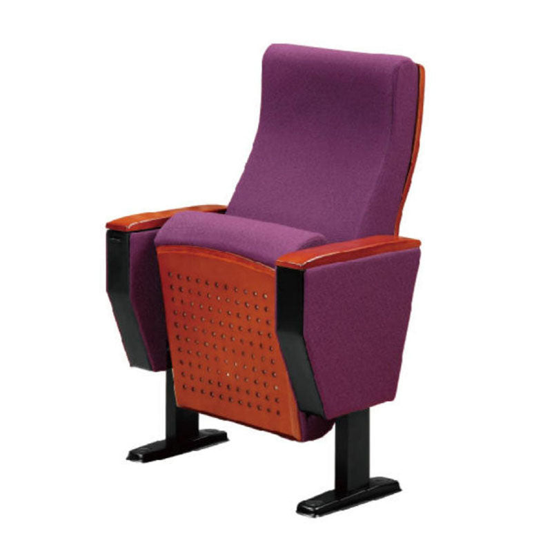 高級禮堂椅,紅布套升降靠背設計,配合鋁合金椅架,廣泛應用於演講廳、會議室、劇院等場景,提供舒適的觀看體驗。Premium auditorium seating chair with red upholstered backrest, aluminum frame structure. Ideal for theaters, conference halls, and lecture venues. Ergonomic design for optimal viewing comfort.