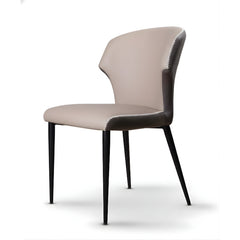 高級簡約餐椅,一體成型椅背設計,簡潔優雅的輪廓線條,適合現代居家和商業空間餐廳佈置 This high-end minimalist dining chair features an integrated backrest design with simple and elegant contour lines, making it suitable for modern home and commercial space restaurant settings.