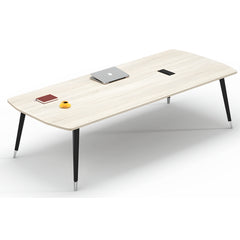 現代簡約會議桌配金屬腳架,適合創意辦公室傢俬及洽談區設計 Modern minimalist conference table with metal legs, suitable for creative office furniture and negotiation area design