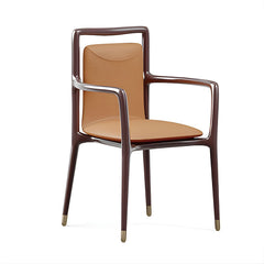 奢華餐廳餐椅設計,輕奢餐椅,多款風格包括棕色皮革扶手椅、木質框架與軟墊座面,置於現代室內環境,提供舒適用餐座位。Luxury restaurant dining chairs in various styles, including brown leather armchairs with wooden frames and cushioned seats in modern settings for comfortable dining.minimalist dining chair hong kong、velvet dining chair、leather armchair cafe.