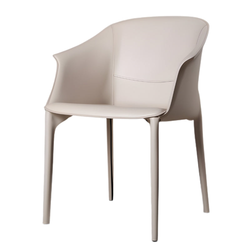 高級簡約餐椅,一體成型椅背設計,簡潔優雅的輪廓線條,適合現代居家和商業空間餐廳佈置 This high-end minimalist dining chair features an integrated backrest design with simple and elegant contour lines, making it suitable for modern home and commercial space restaurant settings.