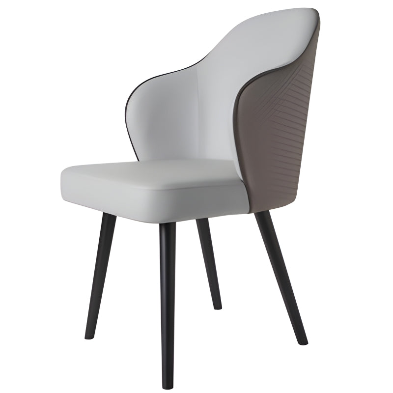 高級簡約餐椅,一體成型椅背設計,簡潔優雅的輪廓線條,適合現代居家和商業空間餐廳佈置 This high-end minimalist dining chair features an integrated backrest design with simple and elegant contour lines, making it suitable for modern home and commercial space restaurant settings.