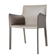 高級簡約餐椅,一體成型椅背設計,簡潔優雅的輪廓線條,適合現代居家和商業空間餐廳佈置 This high-end minimalist dining chair features an integrated backrest design with simple and elegant contour lines, making it suitable for modern home and commercial space restaurant settings.