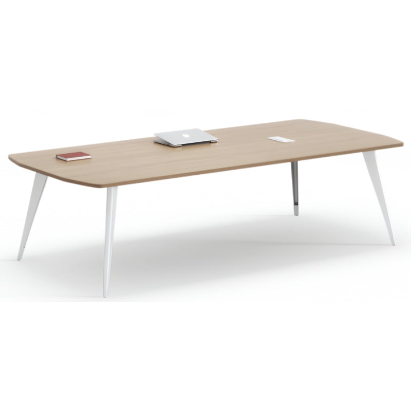 現代簡約會議桌配金屬腳架,適合創意辦公室傢俬及洽談區設計 Modern minimalist conference table with metal legs, suitable for creative office furniture and negotiation area design