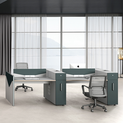 緻美豪華員工枱 Delicate Luxury Staff Desk 香港辦公室傢俬及設計工程中心 Branding Works Furniture & Office Design
