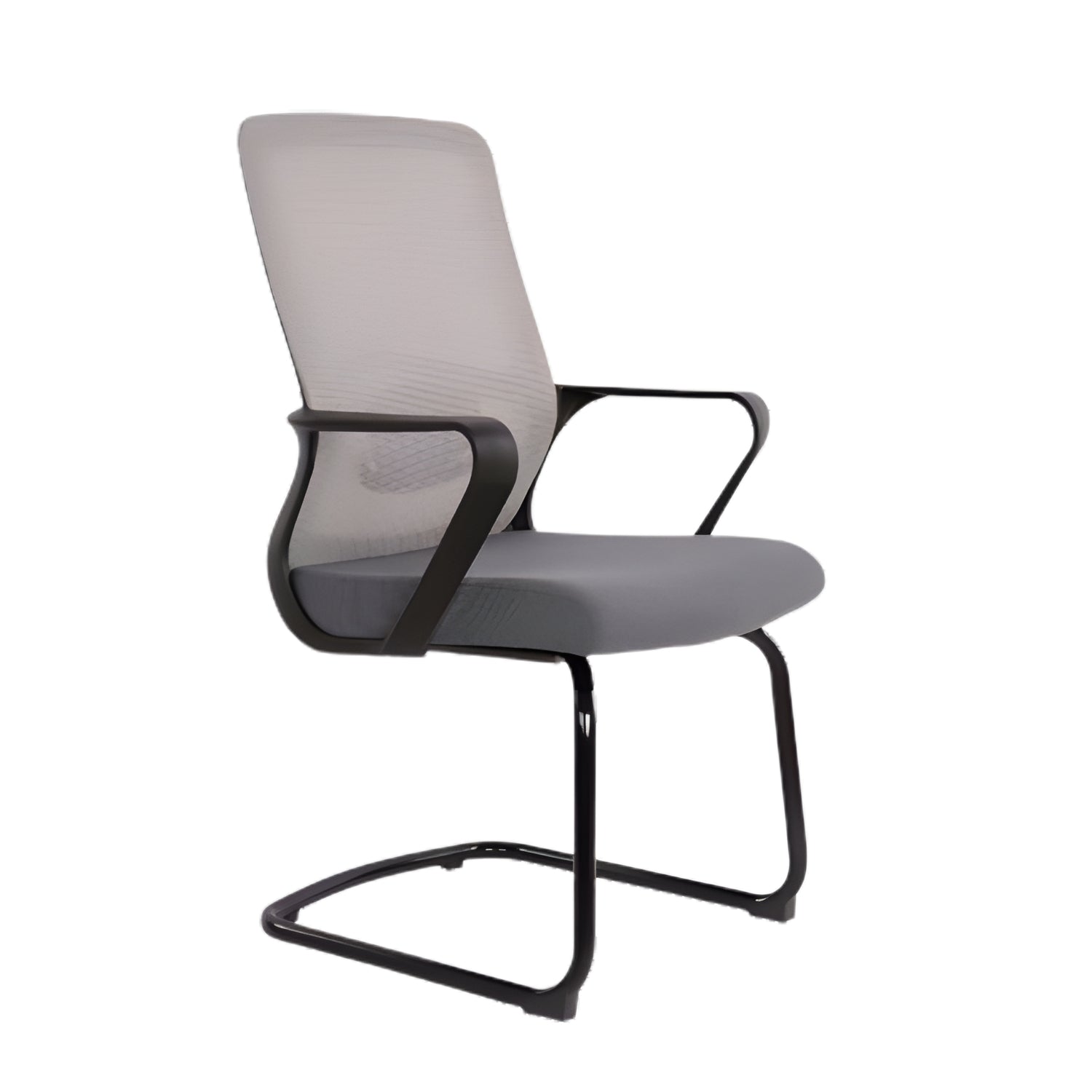 網布中背辦公椅,人體工學支撐設計,適合會議室和洽談區使用。 The mesh back office chair features an ergonomic support design, suitable for use in meeting rooms and negotiation areas.