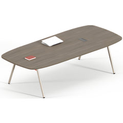 現代簡約會議桌配金屬腳架,適合創意辦公室傢俬及洽談區設計 Modern minimalist conference table with metal legs, suitable for creative office furniture and negotiation area design