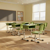 升降學生書枱椅,具穩固鋼製框架、儲物層及防滑設計,是香港學校課室、補習社及家用學習桌椅的優選 Adjustable student desks and chairs with a sturdy steel frame, storage layer and anti-slip design are the preferred choice for classrooms in Hong Kong schools, tutorial centers and home study desks and chairs.