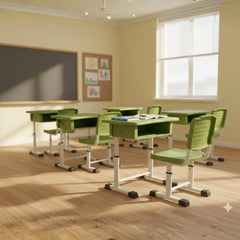 升降學生書枱椅,具穩固鋼製框架、儲物層及防滑設計,是香港學校課室、補習社及家用學習桌椅的優選 Adjustable student desks and chairs with a sturdy steel frame, storage layer and anti-slip design are the preferred choice for classrooms in Hong Kong schools, tutorial centers and home study desks and chairs.