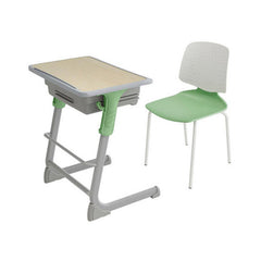 高級學生課椅多色選擇系列,包含藍、綠、黃、灰色款式,透氣防滑設計,符合人體工學,適合各類學校課室使用的堆疊椅。Premium student chair collection in multiple colors—blue, green, yellow, grey—featuring breathable perforated back, ergonomic design, and stackable structure for schools.