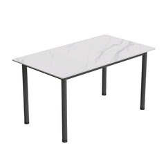 輕奢仿大理石紋餐桌|白色石紋桌面搭配黑色金屬中柱腳,四人位現代餐廳皮質餐椅組合。現代簡約咖啡餐桌|淺木紋桌面白色中柱圓盤底座,搭配曲木靠背椅,休閒咖啡廳雙人座位。Modern cafe table with light wood top and white pedestal base, paired with curved plywood chairs, casual coffee shop seating。Luxury faux marble dining table, white stone-look top with black pedestal base, modern 4-person leather chair dining set