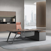 主管檯 E1 環保板材 鋼腳 實木腳 板腳 側櫃 executive manager boss table desk furniture