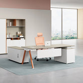 主管檯 E1 環保板材 鋼腳 實木腳 板腳 側櫃 executive manager boss table desk furniture