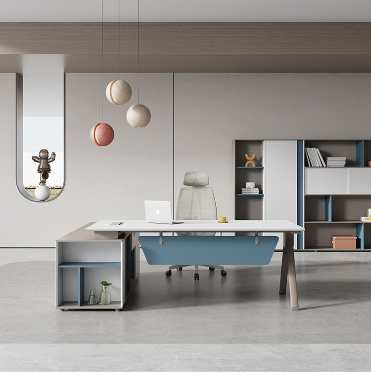 主管檯 E1 環保板材 鋼腳 實木腳 板腳 側櫃 executive manager boss table desk furniture