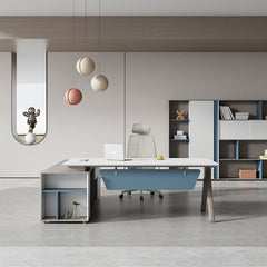 主管檯 E1 環保板材 鋼腳 實木腳 板腳 側櫃 executive manager boss table desk furniture