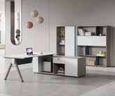 主管檯 E1 環保板材 鋼腳 實木腳 板腳 側櫃 executive manager boss table desk furniture