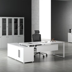 主管檯 E1 環保板材 鋼腳 實木腳 板腳 側櫃 executive manager boss table desk furniture