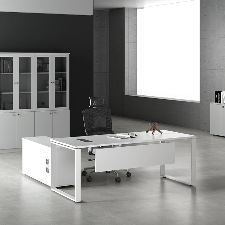 主管檯 E1 環保板材 鋼腳 實木腳 板腳 側櫃 executive manager boss table desk furniture