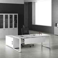 主管檯 E1 環保板材 鋼腳 實木腳 板腳 側櫃 executive manager boss table desk furniture