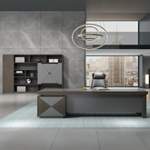 主管檯 E1 環保板材 鋼腳 實木腳 板腳 側櫃 executive manager boss table desk furniture