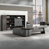 奢華開放老闆枱 Restrained Spacious Boss Desk 香港辦公室傢俬及設計工程中心 Branding Works Furniture & Office Design