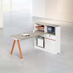 優雅大櫃辦公枱 Elegant Large Cabinet Office Desk 香港辦公室傢俬及設計工程中心 Branding Works Furniture & Office Design