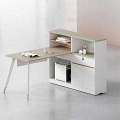 優雅大櫃辦公枱 Elegant Large Cabinet Office Desk 香港辦公室傢俬及設計工程中心 Branding Works Furniture & Office Design