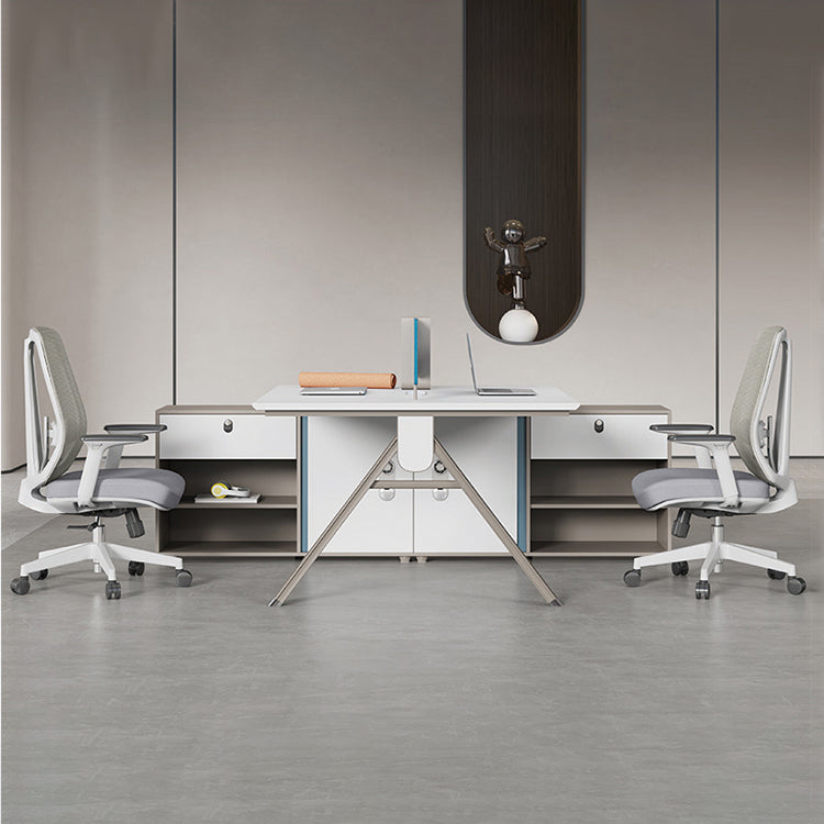 幾何寬櫃辦公枱 Geometric Wide Cabinet Office Desk 香港辦公室傢俬及設計工程中心 Branding Works Furniture & Office Design