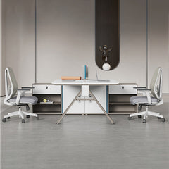 幾何寬櫃辦公枱 Geometric Wide Cabinet Office Desk 香港辦公室傢俬及設計工程中心 Branding Works Furniture & Office Design