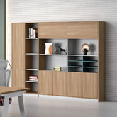 office interior design furniture cabinet wooden file 辦公室 家具 儲物櫃 文件櫃 資料櫃 簡約 趟門 設計 收納櫃 組合櫃 木製櫃