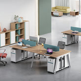 辦公檯 寫字檯 工作檯 E1 環保板材 鋼腳 實木腳 板腳 上線 屏風 側櫃 活動櫃 staff desk table workstation office furniture