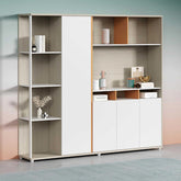 office interior design furniture cabinet wooden file 辦公室 家具 儲物櫃 文件櫃 資料櫃 簡約 趟門 設計 收納櫃 組合櫃 木製櫃