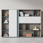 office interior design furniture cabinet wooden file 辦公室 家具 儲物櫃 文件櫃 資料櫃 簡約 趟門 設計 收納櫃 組合櫃 木製櫃