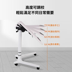 升降檯 E0密度板 移動 手動 強化玻璃 鋼架 簡便多用途  摺叠 manual adjustable standing desk