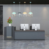 接待處家具 傢俱 傢俬 櫃枱 前台 E1 環保板材 LED 滲光 板腳 Reception table desk counter furniture