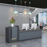 接待處家具 傢俱 傢俬 櫃枱 前台 E1 環保板材 LED 滲光 板腳 Reception table desk counter furniture