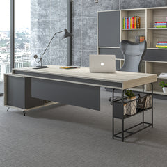 主管檯 E1 環保板材 鋼腳 側櫃 executive manager boss table desk furniture