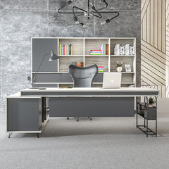 主管檯 E1 環保板材 鋼腳 側櫃 executive manager boss table desk furniture