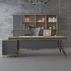 主管檯 E1 環保板材 鋼腳 側櫃 executive manager boss table desk furniture