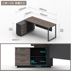 主管檯 E1 環保板材 鋼腳 側櫃 executive manager boss table desk furniture