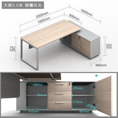 主管檯 E1 環保板材 鋼腳 側櫃 executive manager boss table desk furniture