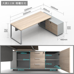 主管檯 E1 環保板材 鋼腳 側櫃 executive manager boss table desk furniture