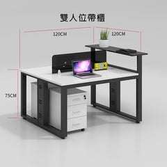 辦公檯 寫字檯 工作檯 E1 環保板材 鋼腳 上線 屏風 側櫃 活動櫃 staff desk table workstation office furniture