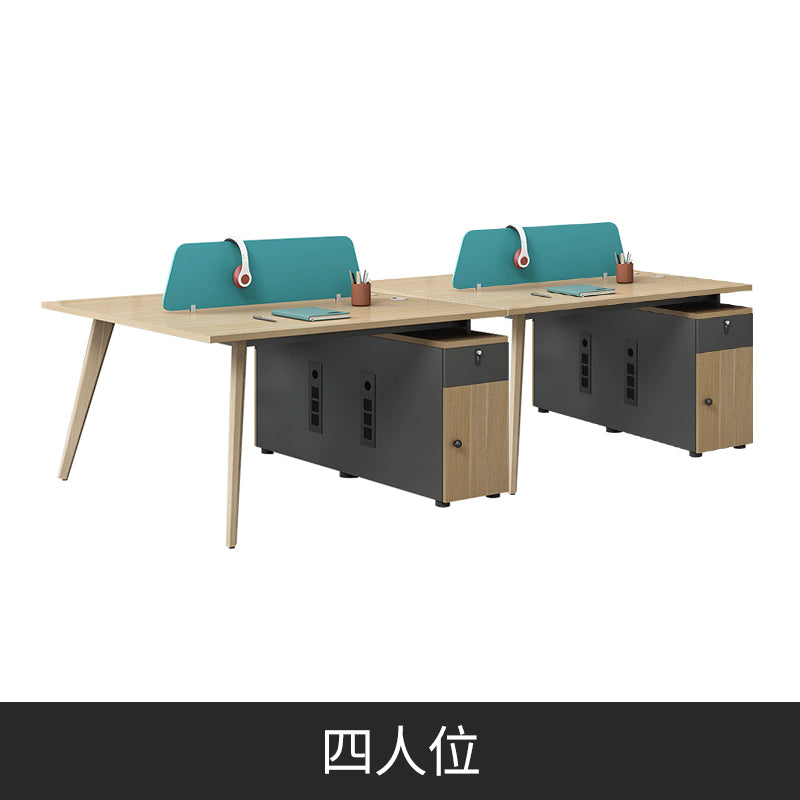 環保板材 實木桌腳 多功能 固定櫃 木製 辦公室 簡約 現代 辦公家具 辦公桌 組合 時尚 辦公 用品 家具 設計 職員枱 工作枱 服務 環保板材