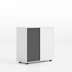 簡約辦公室可組合趟門文件櫃 Simple Office Sliding Door Wooden Cabinet 香港辦公室傢俬及設計工程中心 Branding Works Furniture & Office Design