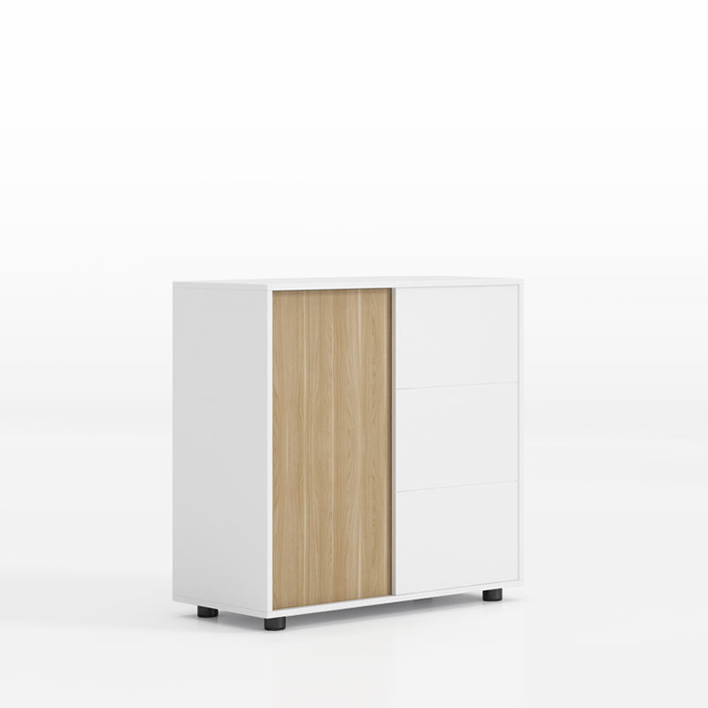 簡約辦公室可組合趟門文件櫃 Simple Office Sliding Door Wooden Cabinet 香港辦公室傢俬及設計工程中心 Branding Works Furniture & Office Design