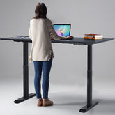 升降檯 電動 仿皮 鋼架 electric adjustable standing desk table
