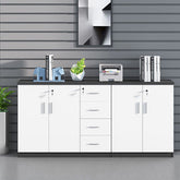 白色文件存放櫃 White File Storage Wooden Cabinet 香港辦公室傢俬及設計工程中心 Branding Works Furniture & Office Design